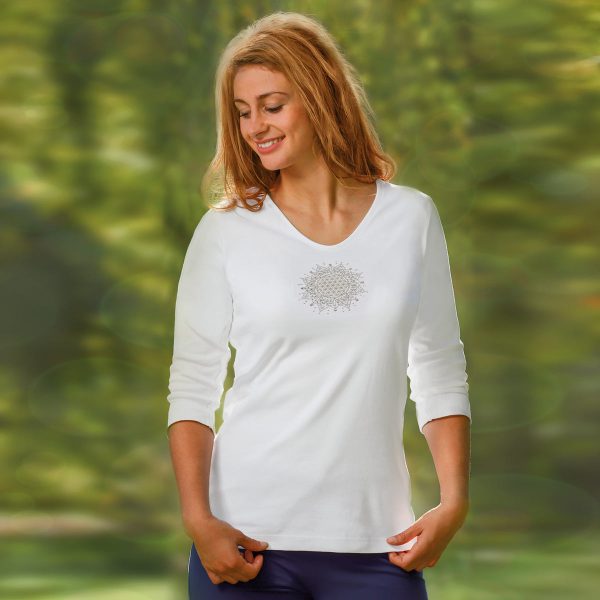 Genser "Flower of Life" med ¾-arm - Bilde 2